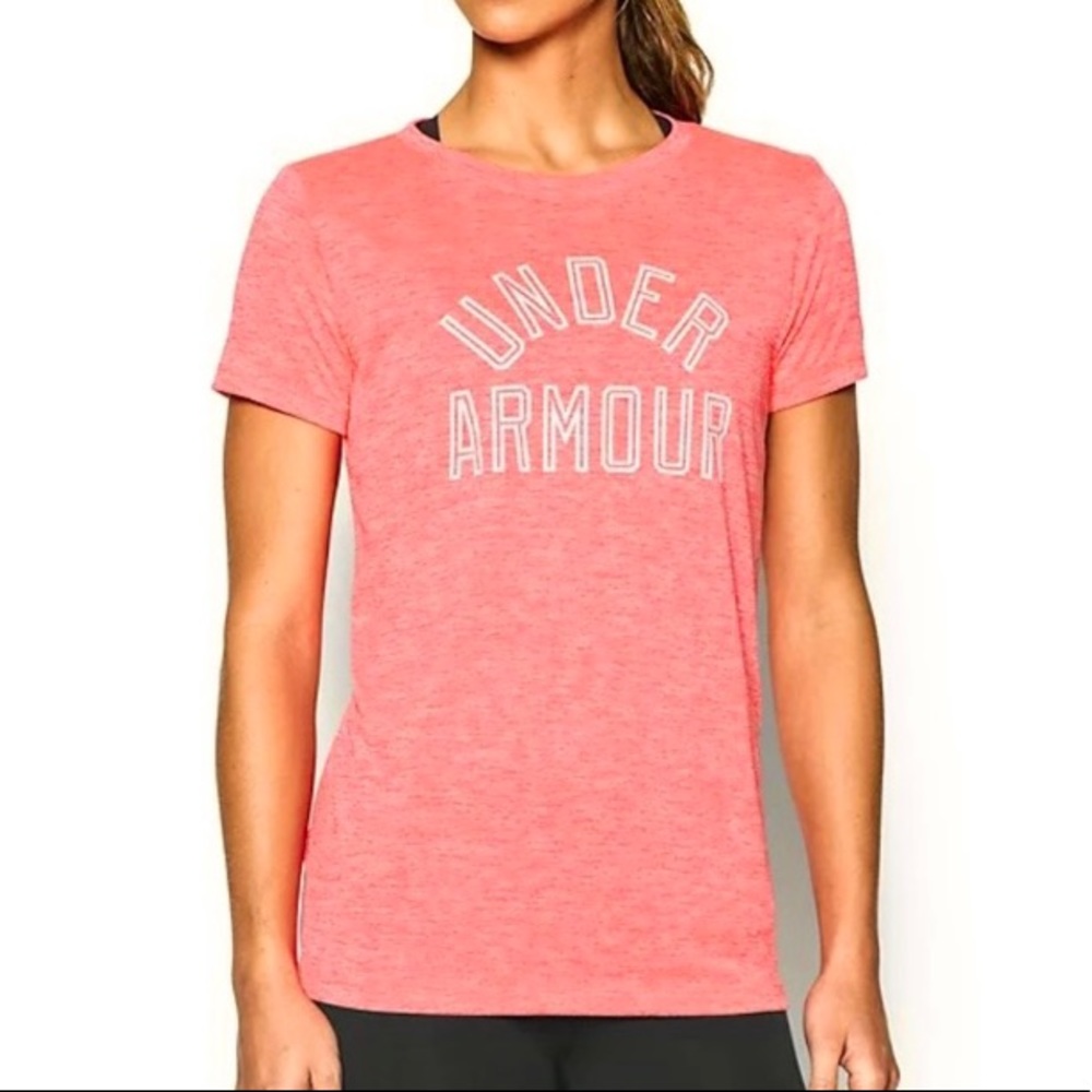 NWT Under Armor Women's Tech Word Mark Tee Shirt